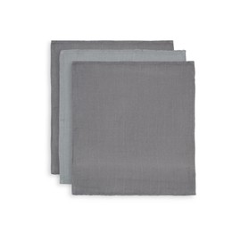 Jollein 437-848-65308 Burp Cloths Grey Pack of 3 31 x 31 cm