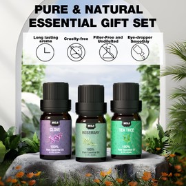 MISIJI Essential Oils Set Top 12 Aromatherapy-Essential Oils for Diffuser for Home,Air Freshening Diffuser Oils Scents for Aromatherapy,Laundry,Candle&Soap Making,Humidifiers 12 X 5ML