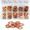 L&T 200pcs/set Purple Copper Washer Sealing Ring Gasket Flat