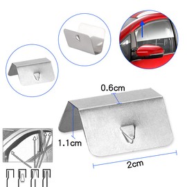 NDGTC Wind Deflector Clips 12 Pcs, Car Wind Deflector Stainless Steel Wind Deflectors, Wind Rain Channel Fixing Retaining Deflector Clips Suitable for Windshield/Rainshield/Heko G3