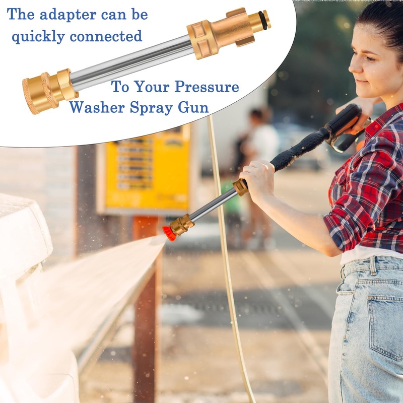 Evangenial 2-Pack Pressure Washer Gun Adapter,with 1/4'' Female Quick Connector,