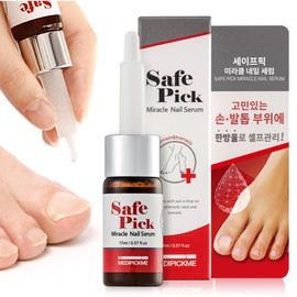 MEDIPICKME Safepick Intensive Nail Strengthener Serum for Weak, Thin & Damaged Fingernails - Keratin & Biotin Formula for Restoration & Growth Support - Quick-Drying