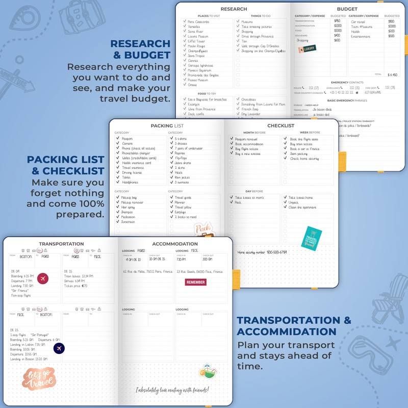 Clever Fox Travel Journal – Vacation & Trip Organizer with
