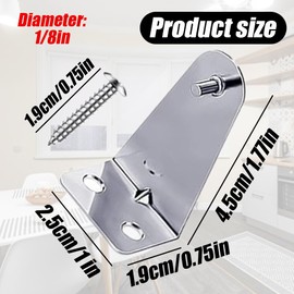 Quweiz 8 Pcs Metal Hold Down Brackets, Bottom Rail Hold Clips, Mini Blind Brackets, Blind Holder Replacements with Screw