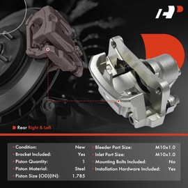 A-Premium Disc Brake Caliper Assembly with Bracket Compatible with Toyota Land Cruiser & Lexus LX570, 2016-2021, 5.7L - Rear Driver and Passenger Side