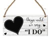 Countdown Wedding Plaque with Rustic Chalkboard/Whiteboard Heart Design - Keepsake
