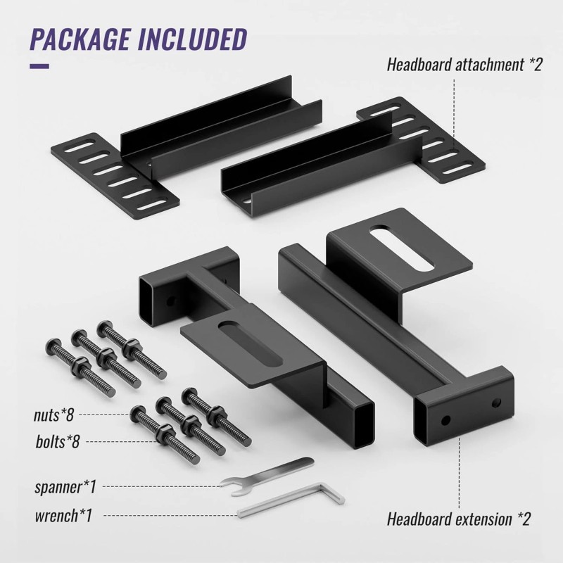CCJH Adjustable Bed Headboard Wall Mounting Brackets,Footb