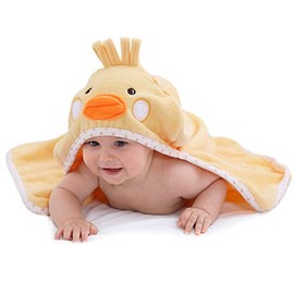 TBEZY Baby Hooded Towel with Unique Animal Design Ultra Soft Thick Cotton Bath Towel for Newborn (Chick)
