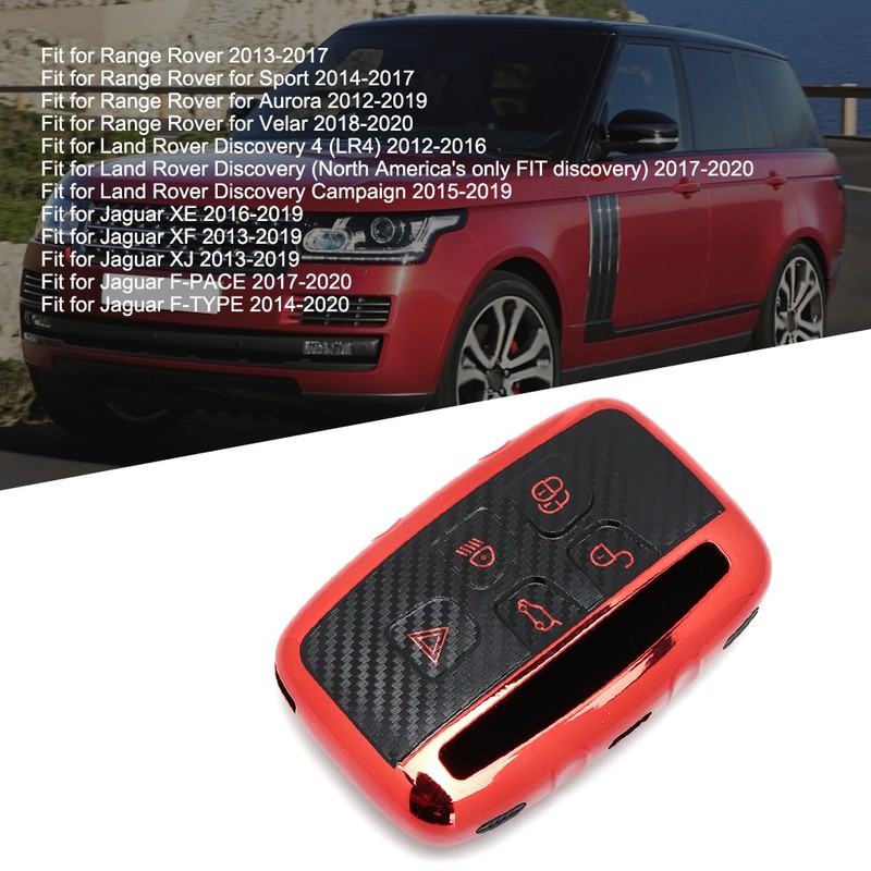 Carbon Fiber Style Car Key Fob Case Remote Control Cover