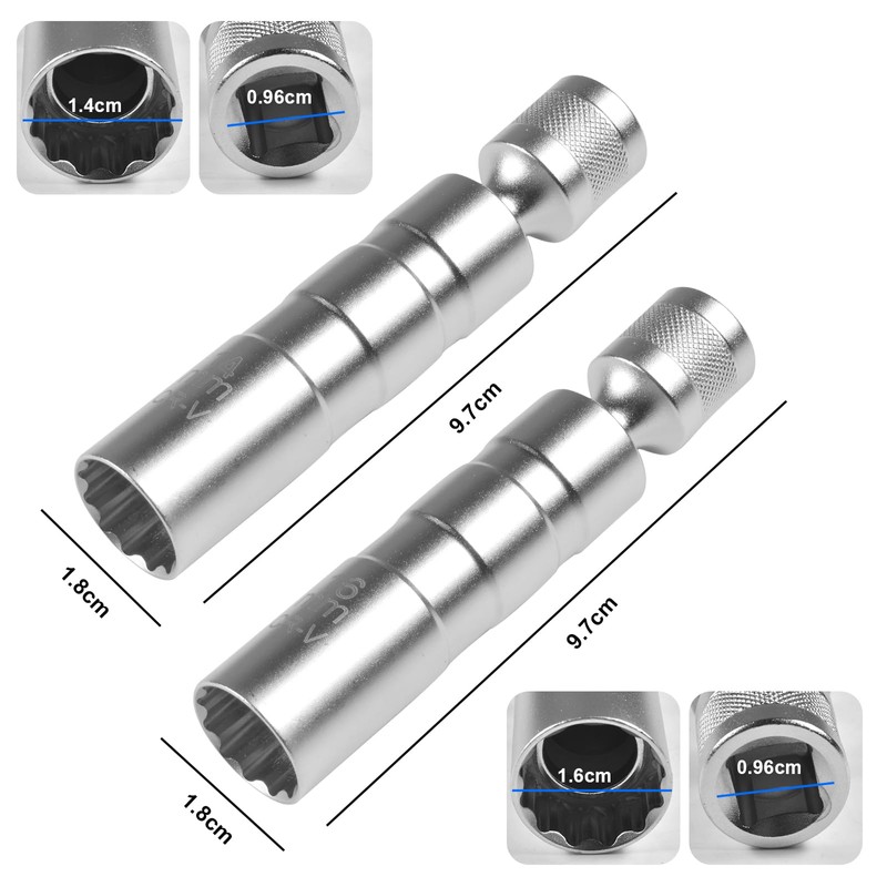 Forhome Spark Plug Wrench 14 mm and 16 mm, Spark