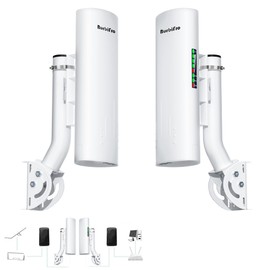 Point to Point Starlink Internet Wireless Long Range Transmission with Bracket Mount for Starlink Gen 3 Router, Starlink WiFi Extender, 5.8GHz 3KM 2 LAN Ports with 18dBi High Gain Antenna, 2 Pack