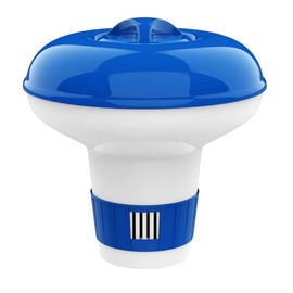 CUQOO 1kg Multifunction 4 in 1 Chlorine Tablets + Floating Chlorine Dispenser – Chlorine Tablets for Hot Tub & Pools | Slow Releasing Water Cleaning Tablets Sanitiser Stabiliser Algaecide & Clarifier