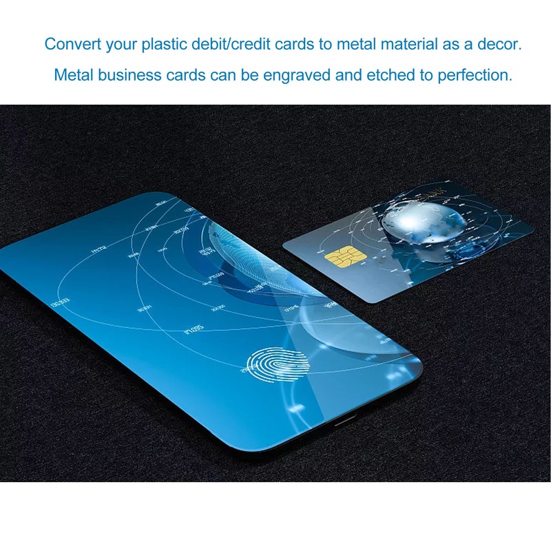 Metal Business Card Brass Matte Black Blank DIY Metal Credit