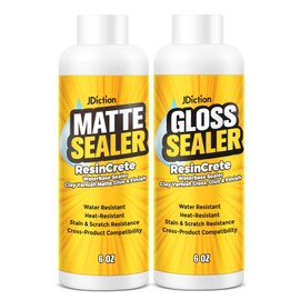 Air Dry Clay Glaze, Clay Varnish for Air Dry Clay/Polymer Clay Sealer, ResinCrete, Varnish for Pottery&Acrylic Paint, Waterproof & Stain Resistant, Design for Air Dry Clay Pottery (Gloss6OZ+Matte6OZ)