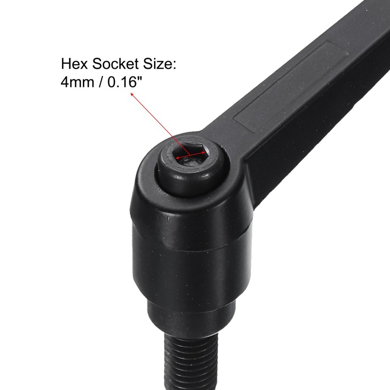 sourcing map 5pcs Adjustable Clamping Lever Handle M8 x 50mm
