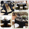 YMHPRIDE 10 Pack Black Table Cloths 90 inch Polyester Tablecloth