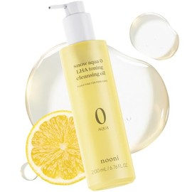 NOONI Snow Aqua 0 LHA Cleansing Oil – aceite limpiador facial, desmaquillante, poros y puntos negros – 200 ml