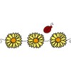 CafePress Flower Ladybug Sticker Square Bumper Sticker Car Decal