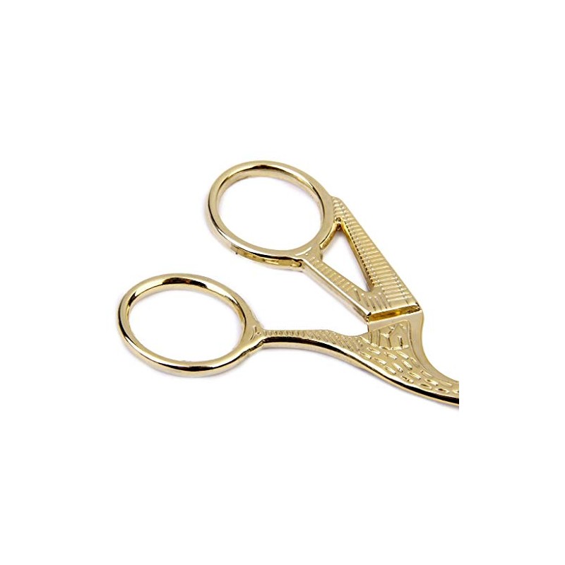 AKORD Crane Shape Sewing/Tailoring Scissors, Metal, Gold, 11.5 x 5