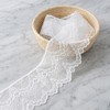 White Floral Embroidered Lace Trim 4 Inch x 5 Yards