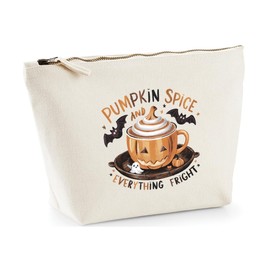 Hippowarehouse Pumpkin Spice and Everything Nice Printed Make up Cosmetic wash Bag 18x19x9cm