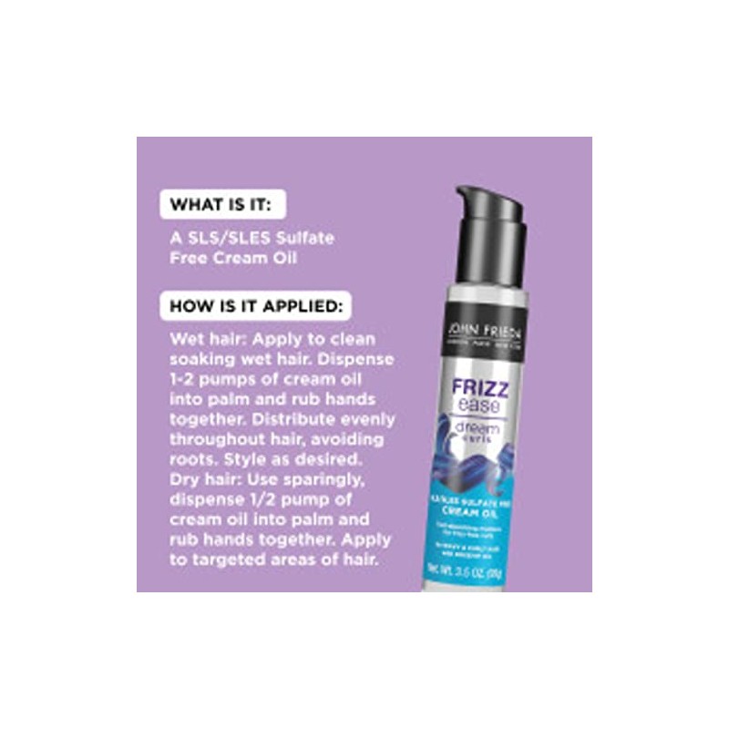 John Frieda Frizz Ease Dream Rizos Crema Aceite Nutre Cabello
