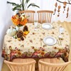 HSOWKDN Oval Halloween Tablecloth 60×84 Inch, Halloween Orange Tablecloths Halloween