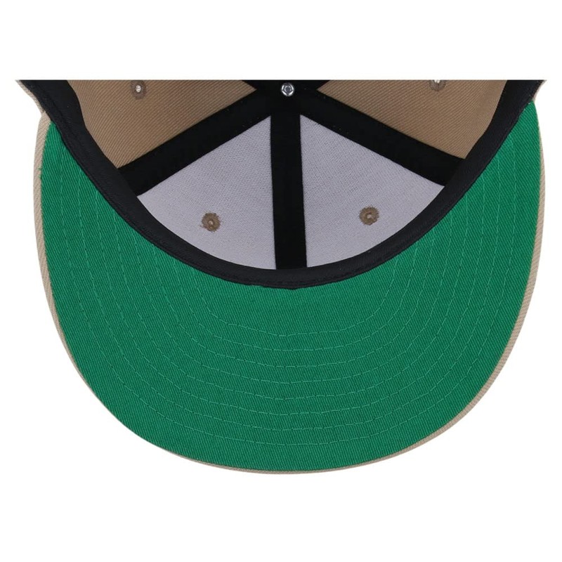 Lids Blank Full Court w/Colored Under Visor Fitted Cap Khaki/Green
