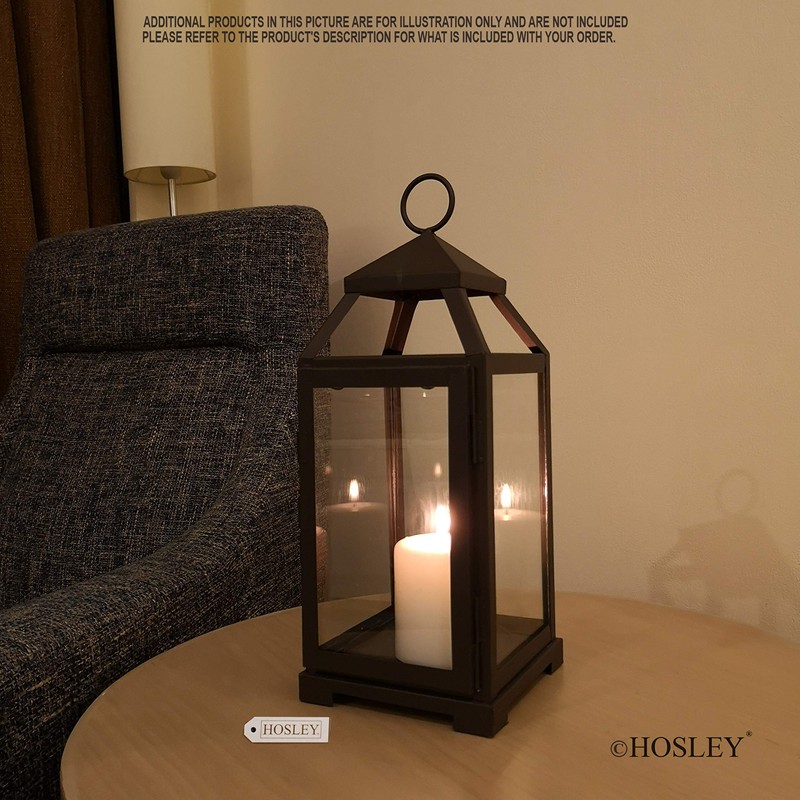 Hosley 14 Inch High Large Clear Glass Iron Classic Style