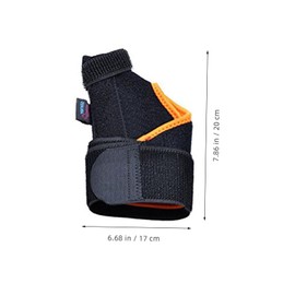 Healvian 1pair Thumb Support Wrist Brace for Carpal Tunnel Sprain Left Right Lightweight Breathable Black Orange Trim