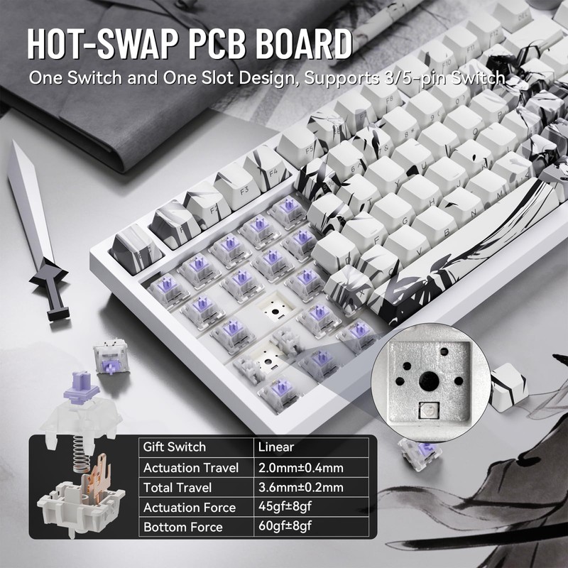 ATTACK SHARK X820ULTRA Wireless Gaming Mechanical Keyboard with TFT Smart