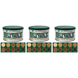 Briwax Original Furniture Wax 16 Oz - Dark Brown (Three Pack)