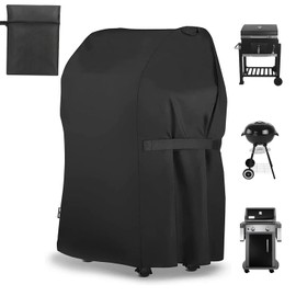 Extended BBQ Cover, Outdoor Waterproof Weber Q Cover for Q100 Q1000 Q1200 Q200 Q2000 Q2200 Series Grill Cover for Weber Q1200 Series on Cart, Longer Barbecue Cover for BBQ Cover