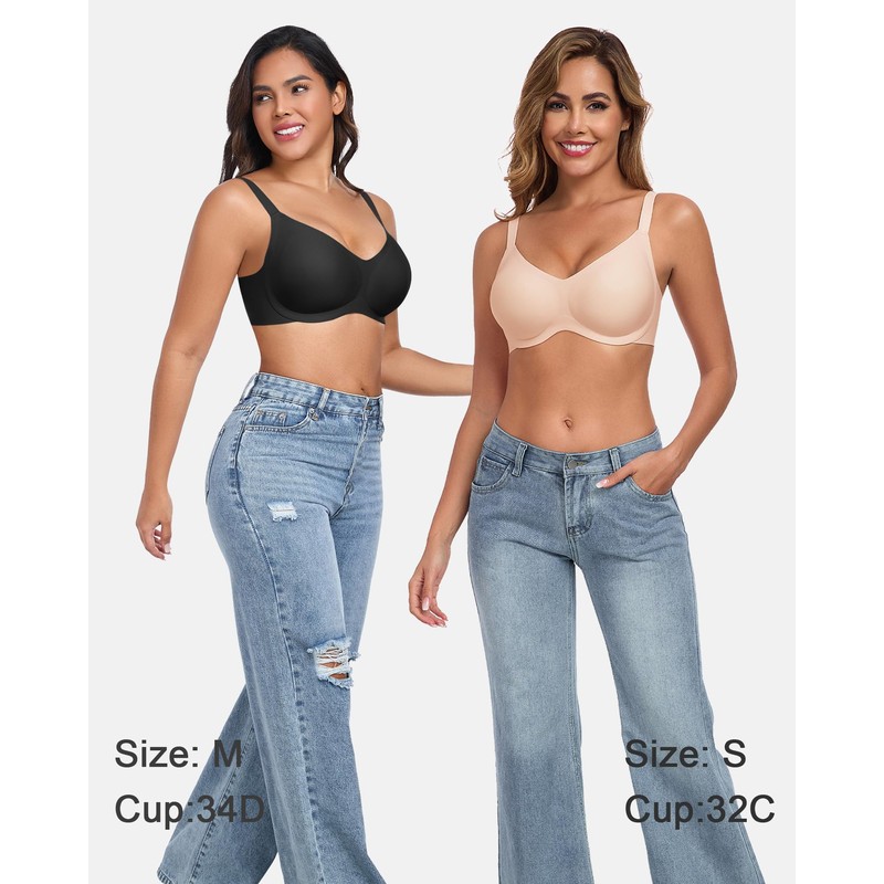 Seamless Bras for Women No Underwire Push Up Bralettes Full