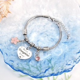 coTaSiEY Daughter Gifts, Best Daughter Valentines Birthday Christmas Appreciation Graduation Leaving School Bracelets Gifts from Mum Dad Stocking Fillers Presents for Women Ideas