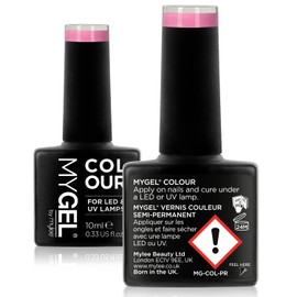 MyGel by MYLEE Semi-permanent Gel Polish 10 ml [Peony ] UV/LED Nail Art Manicure Pedicure for Professional and Home Use - Long Lasting and Easy to Apply