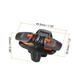 MECCANIXITY Gaming Trigger Mobile Game Controller 1 Pair Four-Finger Single Shot Fire Keys Universal Black for 4.7-6.5 Inch Cell Phone