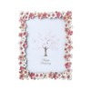 SWTHONY 5x7 Pink Floral Picture Frame Unique Memorial Photo Frame