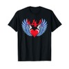 444 Angel Number Spiritual Heart and Wings T-Shirt