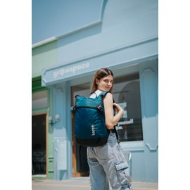 torch Daypack for Women - 15.6 Inch Laptop Backpack Lightweight Casual Daypack with Rain Cover for Travel, Business, Outdoor - Sinpo (Blue)