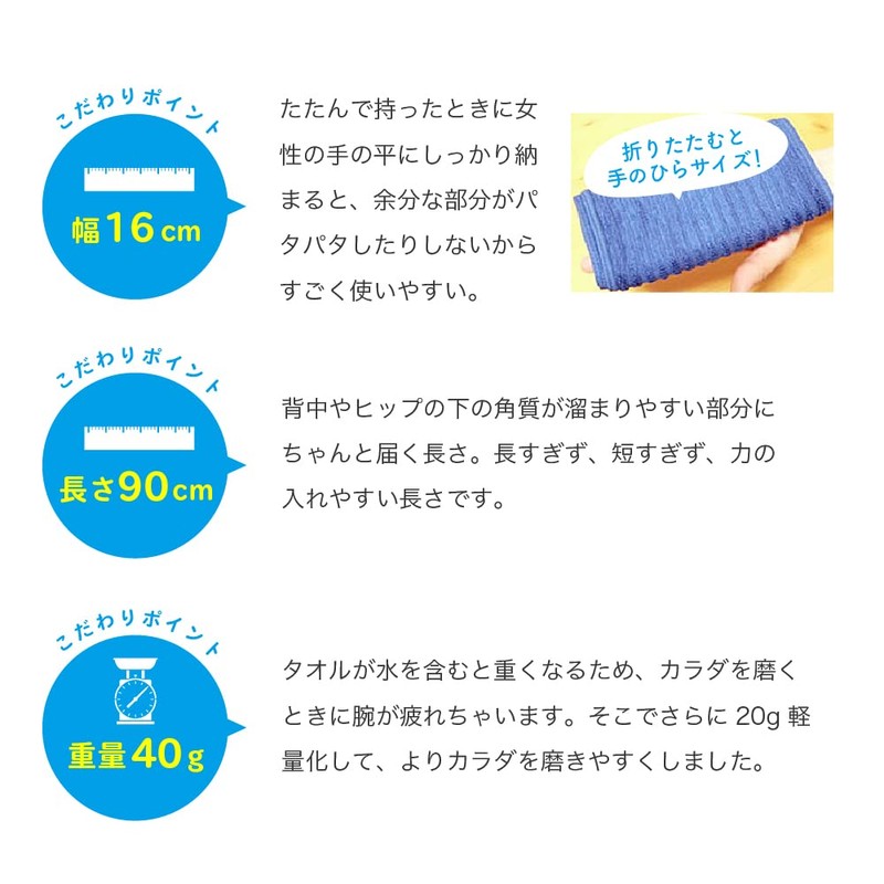 Kirei Peeling Body Towel, Kakuri, Series Sold Over 22,000 Pieces,