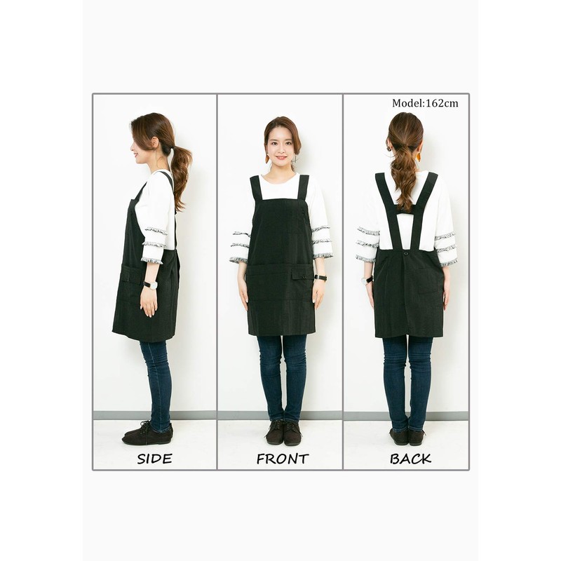 Apron, Fashionable, Women's, Men's, Nursery, Cafe Apron, H-Shaped, navy