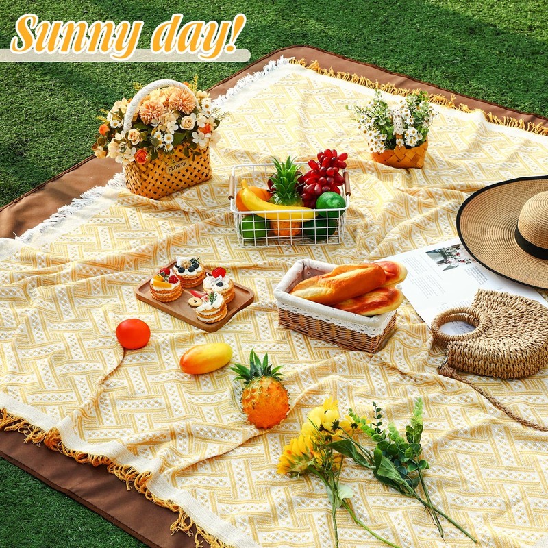 VitalCozy Waterproof Picnic Blankets Outdoor Blanket Foldable 2 in 1