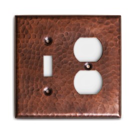 Monarch Pure Copper Hammered Single Switch / Duplex Wall Plate / Switch Plate