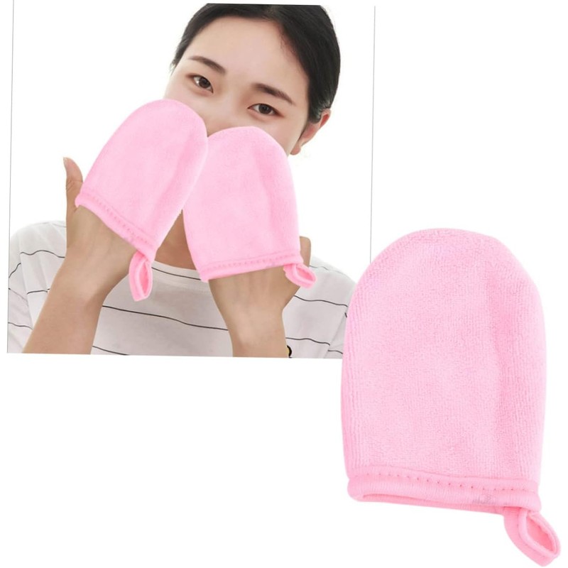 Juego De 3 Guantes Desmaquillantes Guantes De Limpieza Facial Almohadillas