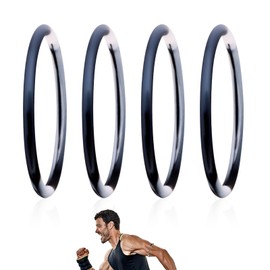 Lyreh 4pcs Patellar Tendon Support Strap, Silicone Patella Band Elastic Stabilizer Patella Knee Brace for Women Men Running Basketball Hiking Soccer Jumpers Gym Sports (Black White Mix)