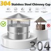 8 Inch Chimney Cap, 8" Stainless Steel Cone Top Chimney