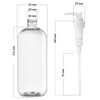KOALA Clear Refillable Bottles with Leak Proof Press Pump Dispenser