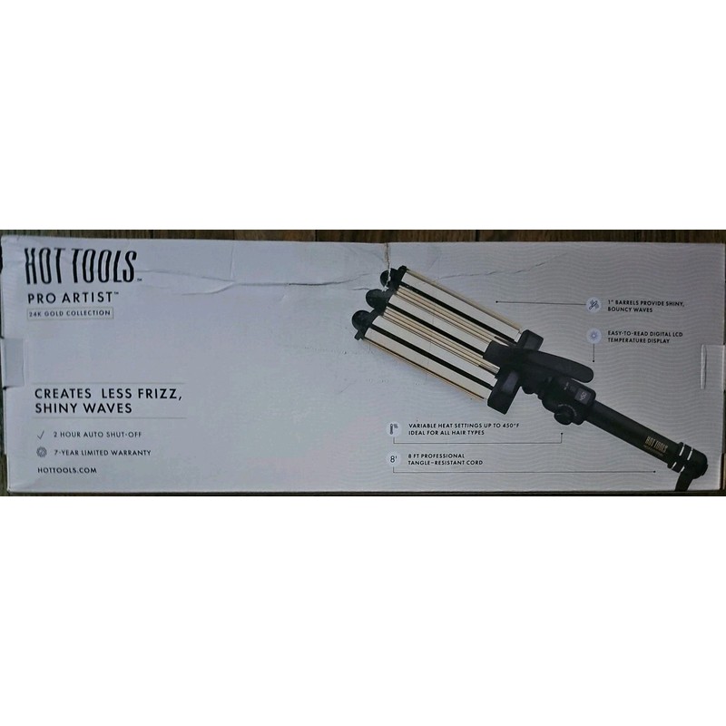 Hot Tools Pro Artist 24K Gold Digital 3 Barrel Hair