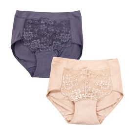 [Applause] Women's Waist Gusset Incontinence Shorts, Set of 2, Urine Leak, Incontinence Pants, Light Incontinence, Absorbent Shorts, 20cc, purple, L